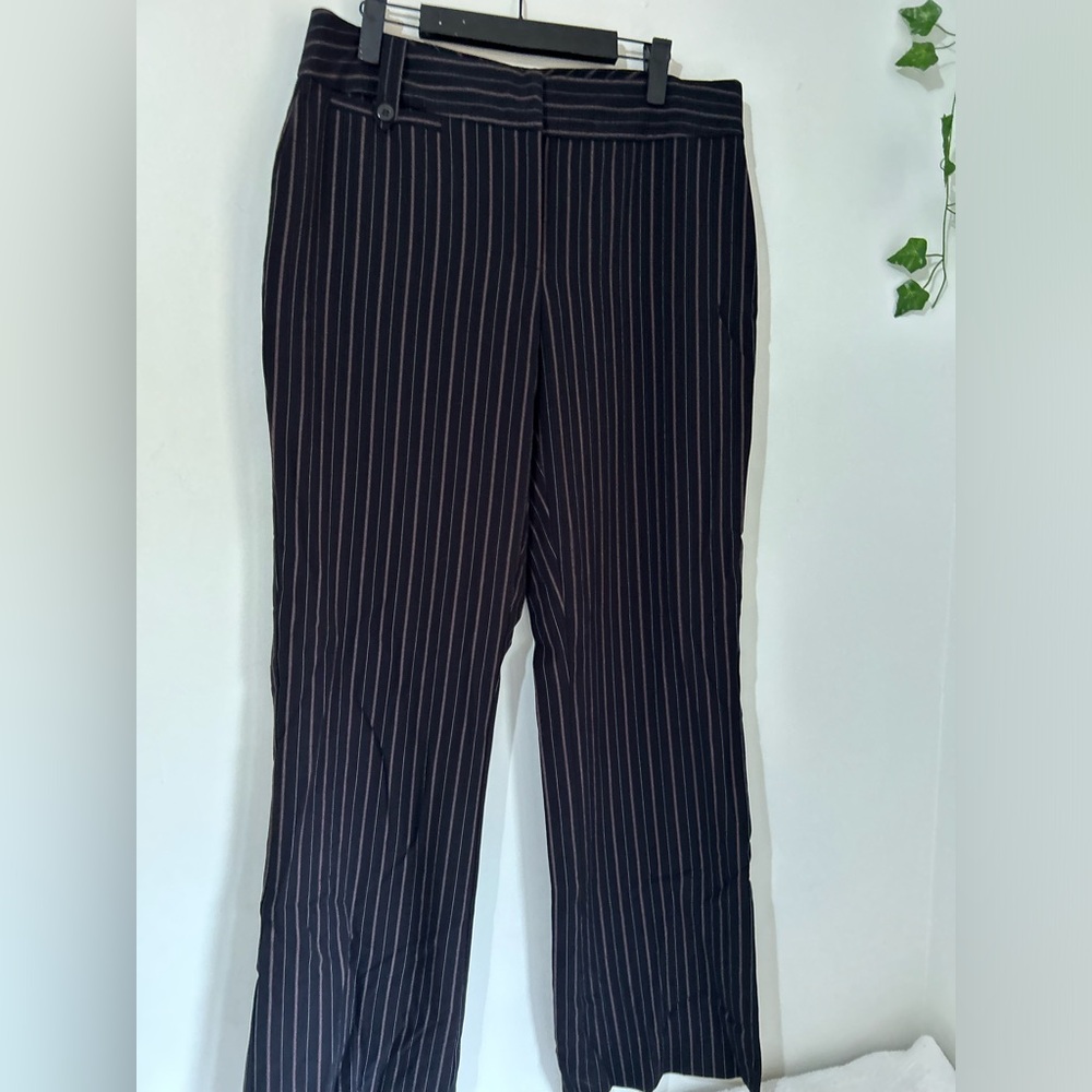 Emma James Black and White Pinstripe Flare Jeans